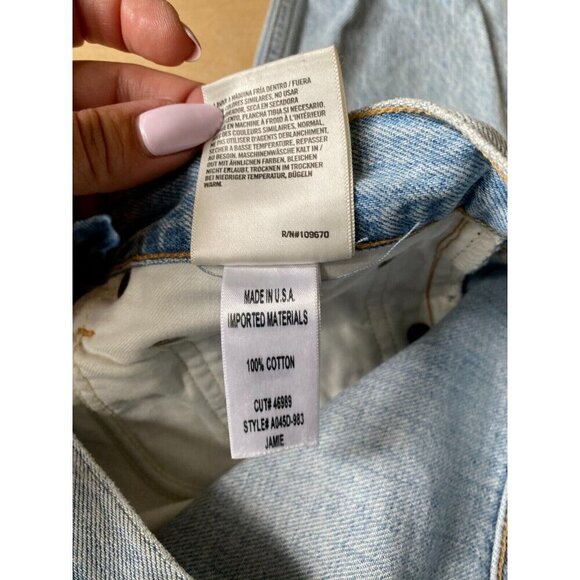 AGOLDE blue "Jamie" Womens jeans sz 26 distressed light blue - Picture 8 of 8